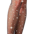 Women'S Fishnets Sparkly Tights High Waist Stockings Pantyhose (Black)
