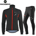 ROCKBROS Long sleeve Cycling Sets Winter Thermal Fleece Jersey Windproof Reflective Jacket Bicycle Sportswear Cycling Clothings