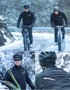ROCKBROS Long sleeve Cycling Sets Winter Thermal Fleece Jersey Windproof Reflective Jacket Bicycle Sportswear Cycling Clothings