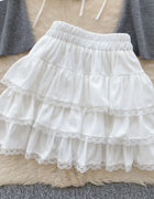 French Sweet & Spicy Vacation Knitted Halter Top with Strawberry Crochet & Irregular High-Waisted Midi Skirt