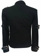 Impersonator Michael Jackson BAD Concert Jacket with Punk Rivet Black Outwear for Men
