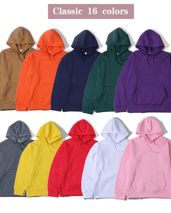 Hoodies Sweatshirts Men Woman Fashion Solid color Red Black Gray Pink Autumn Winter fleece Hip Hop Hoody Male Brand Casual Tops