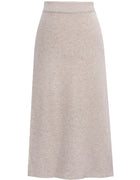 Winter Wool Skirt Women's Mid-Length Plus Size Angela Red Woolen Skirt Slit Hip Skirt High Waist Long Skirt