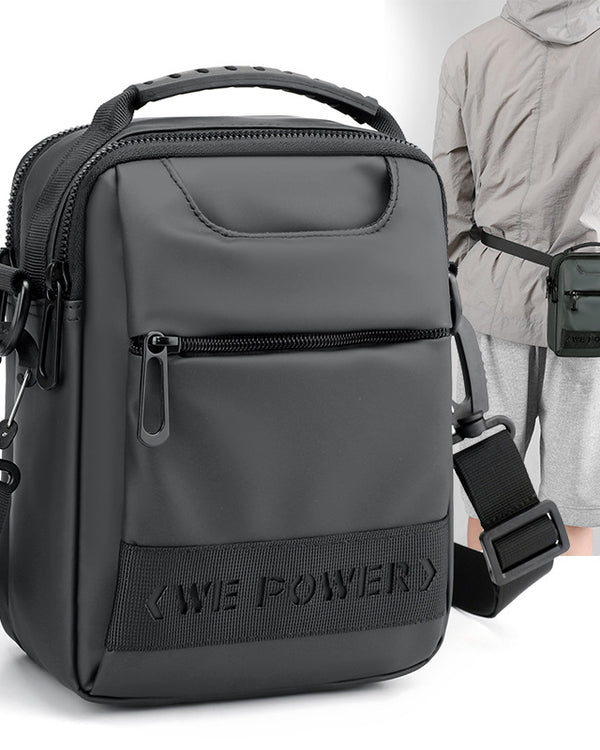 Wepower New Simple Men's Small Bag Fashionable Crossbody Bag Wearing Belt Hanging Bag Portable Shoulder Carry-on Bag
