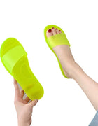 Summer New Crystal Slippers for Women, Large Size, Fashionable Jelly Outer Wear, Casual Home Couple, Deodorant Flip Flops, Cross-Border
