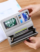 Long Wallet for Women 2024 New Fashion Simple Foldableing Multi-Functional Hand Wallet Card Holder Two-In-One Wallet