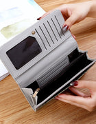 Long Wallet for Women 2024 New Fashion Simple Foldableing Multi-Functional Hand Wallet Card Holder Two-In-One Wallet