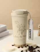 Summer Insulated Stainless Steel Water Cup, Thermos Cup, Coffee Cup, Double-Layer Car Cup, Smart Display Gift Cup, Customizable