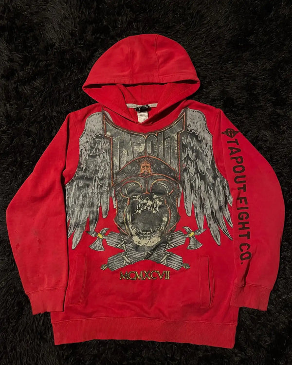 Vintage Gothic Oversized Hoodie Skull Print Y2K Sweatshirt Retro Grunge Streetwear Unisex Pullover for Men and Women 2000s Top