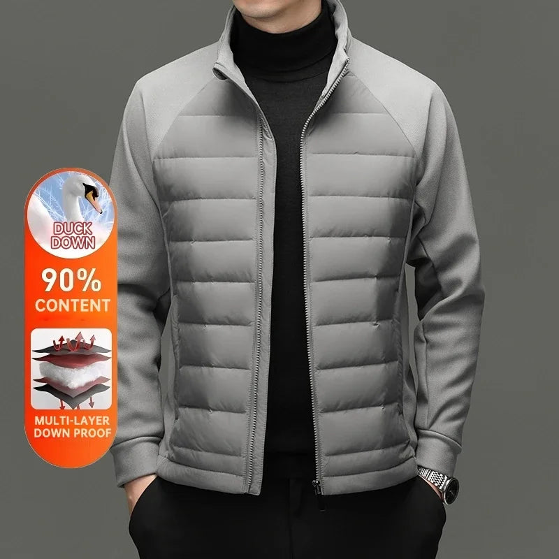 High End 90% Down Light Brand Casual Fashion Men Down Jacket Stand Collar Streetwear New Windbreaker Puffer Winter Feather Coats