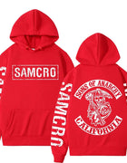 Sons of Anarchy Printed Hoodie, Men's and Women's gothic Retro Fleece Sweatshirt, Autumn and Winter Fashion Casual Pullover