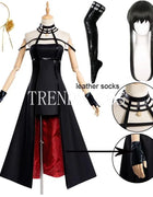 Yor Forger Cosplay Costume Headband Elastic Thigh Stockings Tights Highs Wig Earrings Yor Forger Dress Full Set for Comic Con
