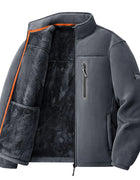Men's Outdoor Fleece Jacket Autumn Winter Thickened Polar Fleece with Added Insulation New Season Warm Casual Coat
