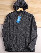 Outdoor Windproof Warm Knitted Fleece Jacket Men's Autumn Long Sleeve Casual Sports Coat with Hood Standard Fit Fashion Urban...