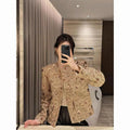 Women French Style Sequined Fragrant Short Jacket Temperament Light New Tweed Fashion Versatile Spring Autumn Jacket Top