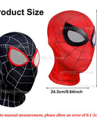 Marvel Superhero Spiderman Mask Costume Breathable High Elasticity Mask Spider Lens Cosplay Hat Gift For Fans Halloween Cosplay