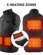 Men's Heated Vest USB Electric Heating Jacket Waterproof Windproof Lightweight Warm Puffer Body Warmer for Outdoor Winter