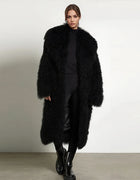 Mongolian Sheep Jackets Tibetan Lamb Fur Coat With Collar Natural Long Fur Coat Fashion New Arrivals Women's Winter Jacket