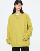 Autumn Oversized Purple Sweatshirts for Women Casual Streetwear Hoodies Women 2024 Female Long Sleeve Crewneck Pullovers Tops