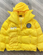 GLO GANG Vest Jacket High-quality Embroidered Printed Cotton Coat Detachable Sleeves Outerwear