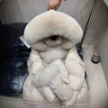 2026 Winter New Women's Down Jacket Warm Hooded Fox Fur Collar Jacket
