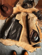 New Fashion 2024 Men's Winter Coat Genuine Leather Natural Sheepskin Shearling Jacket Thick Wool Liner Brown Plus Size XXXXXXL