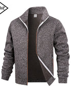 Men's Fleece Zip Jacket Warm Sports  Cardigan Outdoor Daily Basic Turtleneck Hoodies Autumn Winter Casual Jackets Sweatshirts