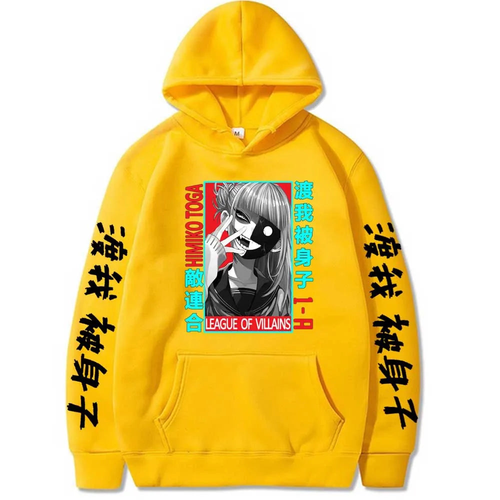 Himiko Toga My Hero Academia Hoodie Fashion Japanese Anime Sweatshirt Hip Hop Casual Unisex Autumn Winter Fleece Streetwear Tops