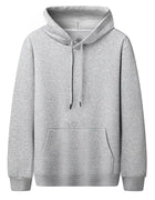Men Oversized Hoodie Drop Shoulder Loose Fit Sweatshirt With Kangaroo Pocket Solid Color Pullover Long Sleeve Streetwear Casual