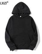 Men's Hoodies Women Pullover Spring Autumn Casual Hoodie Sweatshirts Solid Color Hoodies Oversize Black Sweatshirt For Male