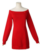 Yor Forger Costume Anime SPY Cosplay Red Knitted Sweater Wig Full Set New Year Role Play Outfit Women Spring Season Party
