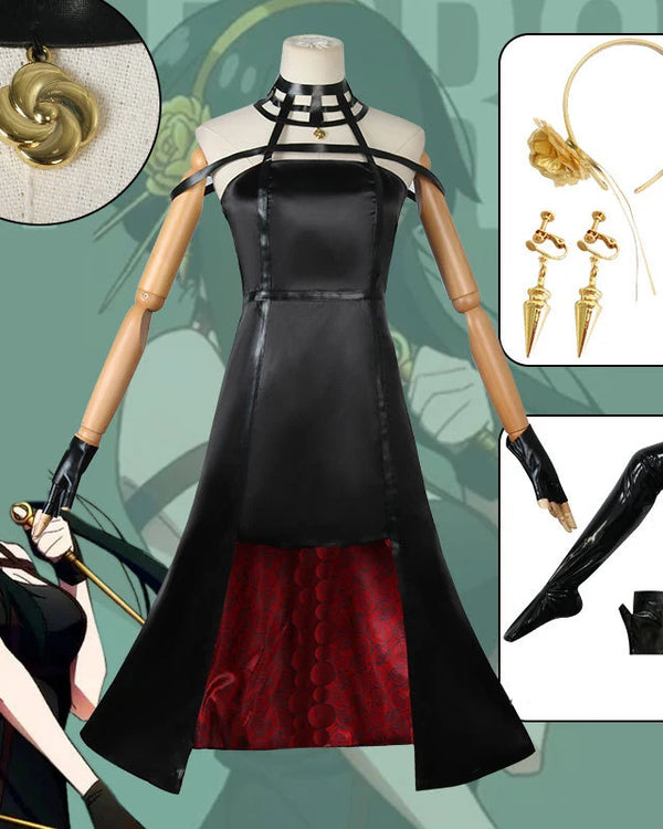Yor Forger Cosplay Costumes Full Set Anime Hallowen Party Dress Outfit Play Role Cos Uniform Suits