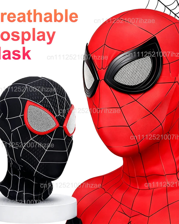 Movie Superhero Spiderman Mask Costume Breathable High Elasticity Spider Lens Cosplay Hat Masquerade Ball Halloween Party Gifts