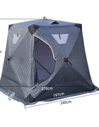 Winter Ice Fishing Tent Outdoor Thickened Windproof Durable Folding Picnic Camping Tents Portable Keep Warm Camping Supplies