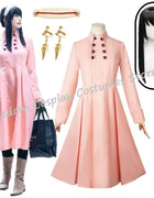 Yor Forger Cosplay Adult Women's Girls Costume Anime Spy Pink Dress Headband Wig Earrings Suit Outfit Uniform