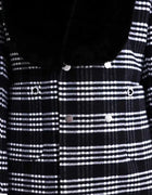 High Quality Plaid Men Long Overcoat 2 Piece Coat Pants Double Breasted Woolen Blend Winter Warm Overcoat Customized