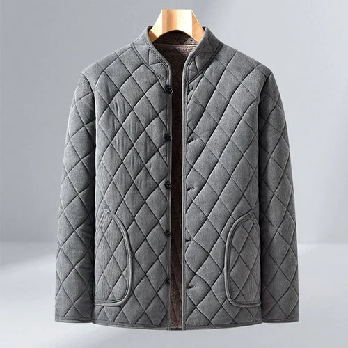 2026 Fleece Jacket Man Warm Autumn Winter Jacket Thickened Padded Jacket Casual Middle-Aged Dad's Outdoor Wear Fleece Lined Coat