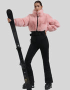 New Women Slim Skiing Jumpsuit Snowfield Waterproof Adult Ski Clothes Female Winter Outdoor Sport Suit Warm Thick Snow Tracksuit