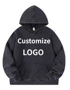 Customized Hoodie High Quality Street Retro Washed Mens Hooded Sweatshirt DIY Your Brand Design Personalized Team Clothing