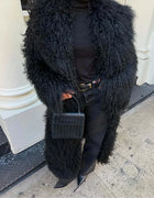Mongolian Sheep Jackets Tibetan Lamb Fur Coat With Collar Natural Long Fur Coat Fashion New Arrivals Women's Winter Jacket