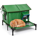 Outdoor Waterproof Cat House Beds Winter Heating Pad Luxury Cat Hiding House Heated Height Increasing Cats Bed Nest Pet Supplies