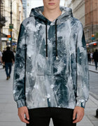 Men's Oversize Hoodie Modern Abstract Art Print Sweatshirt Fluid Graphic Pullover Hoodie with Pocket Streetwear Couple Fashion