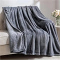 Electric Heated Blanket with 6 Heat Settings and 10 Timer Options Flannel and Sherpa Materials Washable Perfect Warm Gift