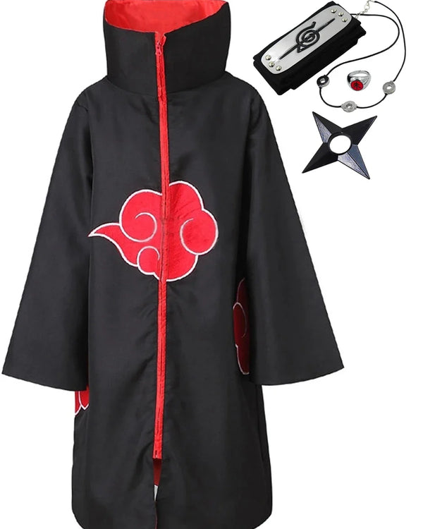Akatsuki Itachi Cloak: Kids & Adult Cosplay Costume Robe
