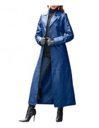 2020 Women Autumn Winter Solid Color Faux Leather Long Slim Wind Coat Windbreaker Women's Clothing женская куртка femme veste