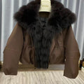 White Goose Down Coat Windproof Women Autumn Winter Warm Puffer Jacket Female Fur Jacket Waterproof Feather Real Fox Fur Collar