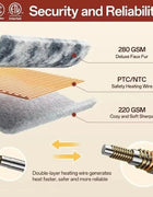 Electric Heated Blanket with 6 Heat Settings and 10 Timer Options Flannel and Sherpa Materials Washable Perfect Warm Gift
