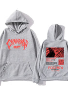 Men's popular chainsaw hooded sweatshirt printed hoodie long sleeved new top cartoon print Gothic streetwear 2024