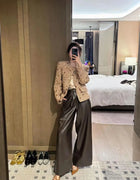 Women French Style Sequined Fragrant Short Jacket Temperament Light New Tweed Fashion Versatile Spring Autumn Jacket Top