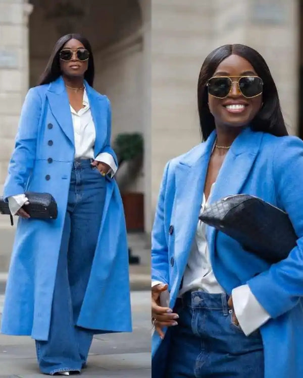Autumn Winter Women Wool Coat 1 Pieces Jacket Double Breasted Lady Formal Banquet Party Street Outerwears Warm Customized
